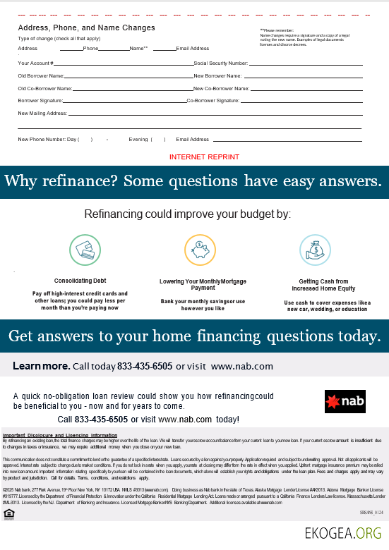 Relevé hypothécaire de la banque USA Nab aux formats Word et PDF, 3 pages 3 template Relevé hypothécaire de la banque USA Nab aux formats Word et PDF, 3 pages 3 template